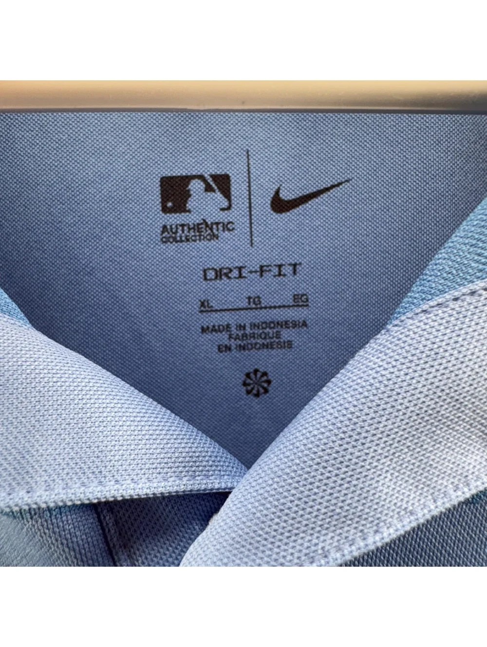 Nike Tampa Bay Rays Victory Dri-FIT Polo Mens XL Light Blue Authentic Collection